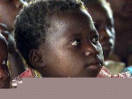 1995 : petite écolière en Centrafrique